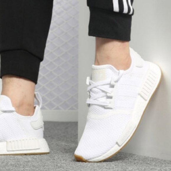 white adidas workout shoes